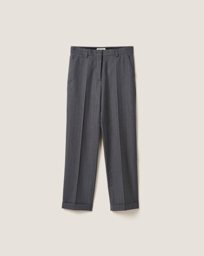 Miu Miu Pinstriped Trousers - Grey