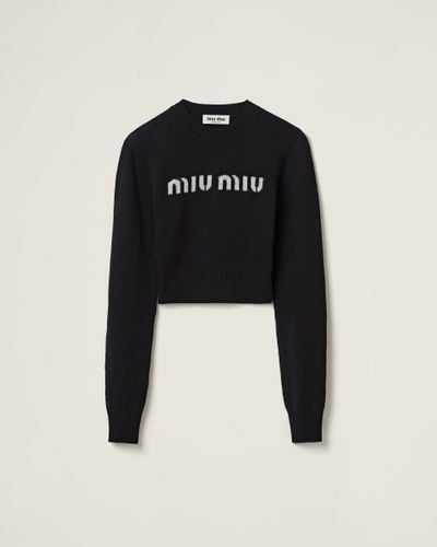 Miu Miu Wool And Cashmere Sweater - Black