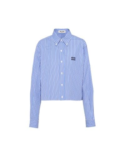 Miu Miu Poplin Shirt - Blue
