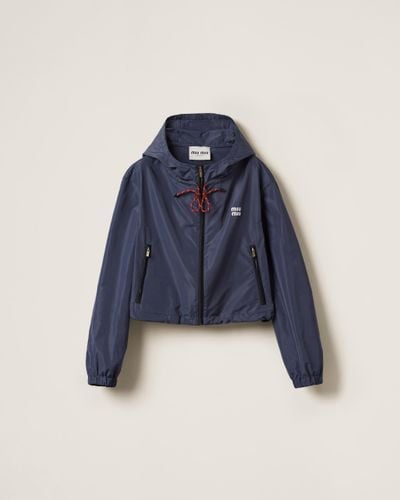 Miu Miu Technical Fabric Blouson Jacket - Blue
