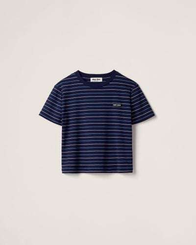 Miu Miu Cotton Jersey T-shirt - Blue