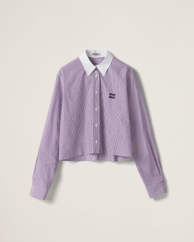Miu Miu Striped Shirt - Purple