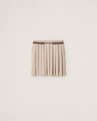 Miu Miu Cashmere Skirt - Natural