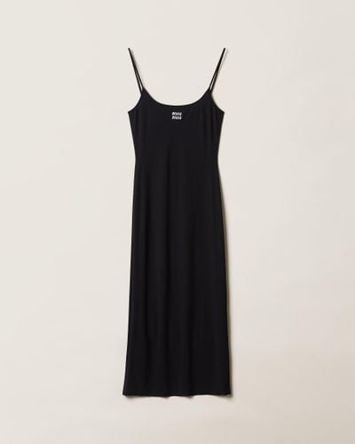 Miu Miu Stretch Jersey Dress - Black