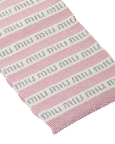 Miu Miu Knit Scarf - Pink