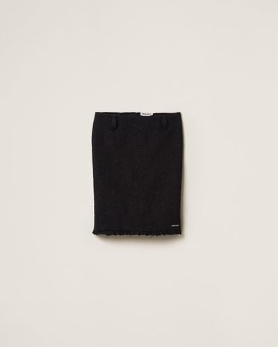 Miu Miu Matelassé Skirt - Black