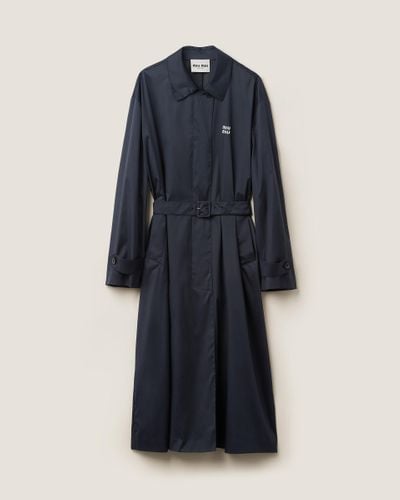 Miu Miu Technical Silk Coat - Blue