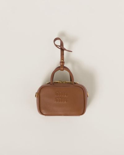 Miu Miu Leather Micro Bag - Brown