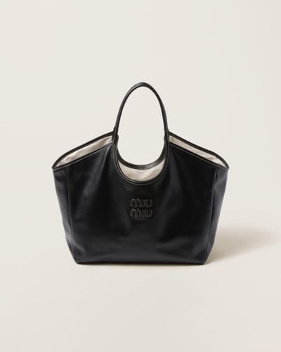 Miu Miu Ivy Leather Bag - Black