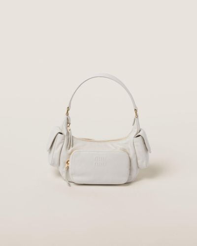 Miu Miu Nappa Leather Pocket Bag - White