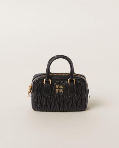 Miu Miu Arcadie Matelassé Nappa Leather Mini-Bag - Black