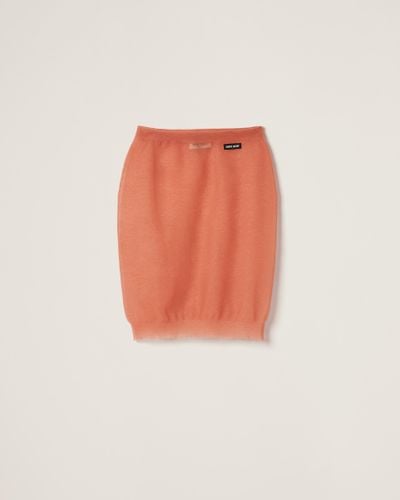 Miu Miu Nylon Skirt - Orange