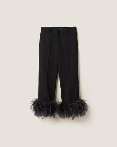 Miu Miu Grain De Poudre Trousers - Black