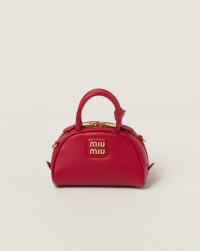 Miu Miu Leather Top-handle Bag - Red