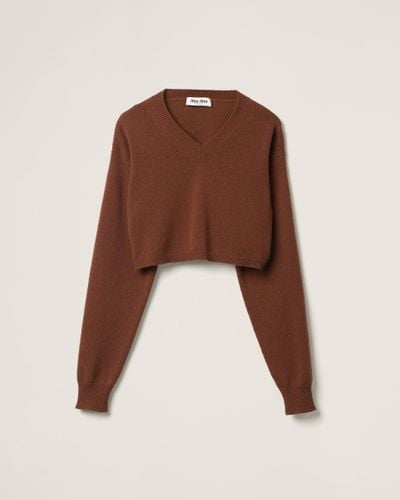 Miu Miu Cashmere Sweater - Brown