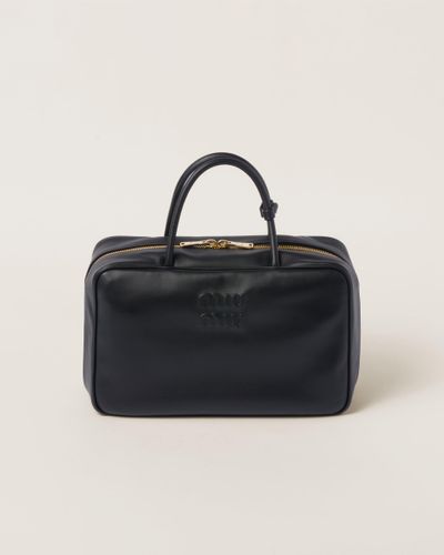 Miu Miu Leather Top-handle Bag - Gray