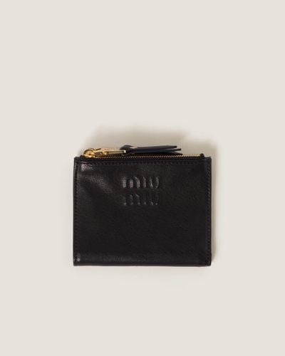 Miu Miu Small Nappa Leather Wallet - Black