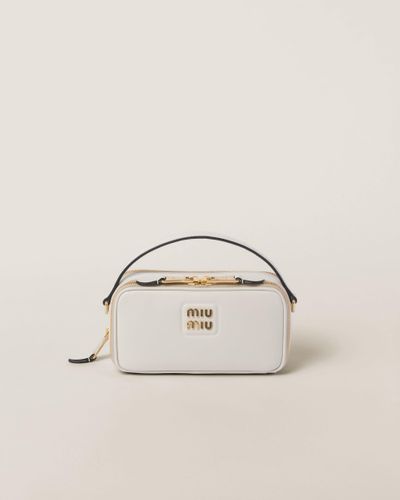 Miu Miu Leather Shoulder Bag - Natural