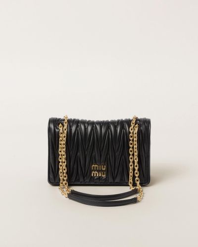 Miu Miu Matelassé Nappa Leather Mini-bag - Black