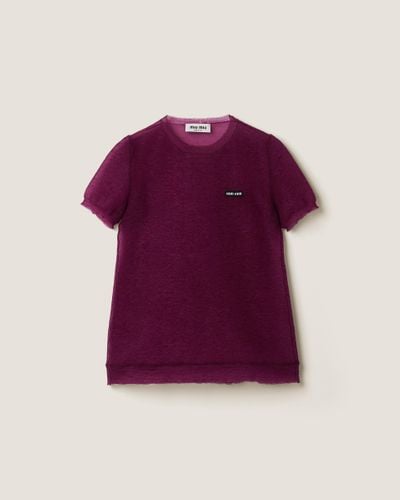 Miu Miu Nylon Sweater - Purple