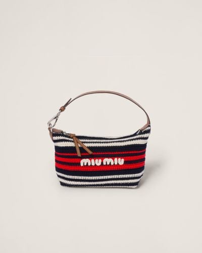 Miu Miu Crochet Micro-Bag - Red