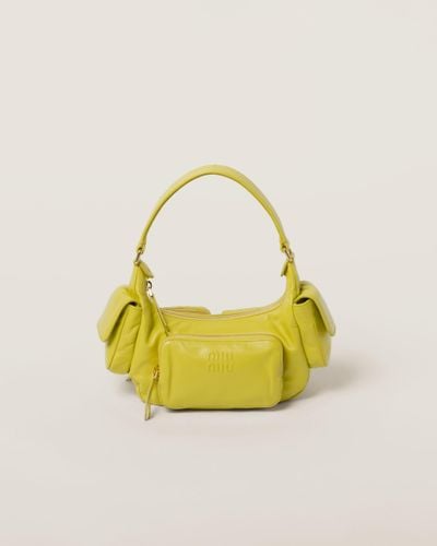Miu Miu Nappa Leather Pocket Bag - Yellow