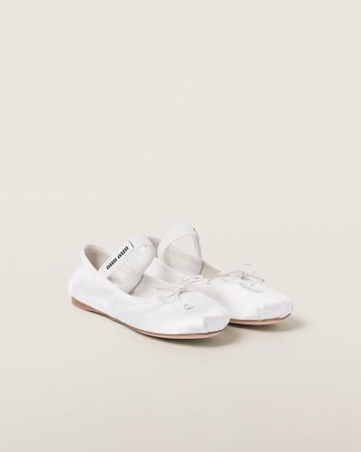 Miu Miu Ballet Flats - White