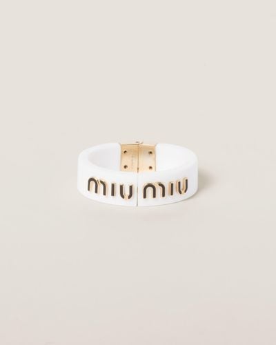 Miu Miu Plexiglas And Metal Bracelet - Metallic