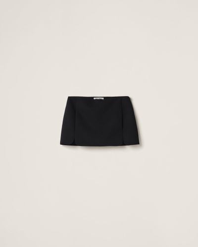 Miu Miu Grain De Poudre Miniskirt - Black
