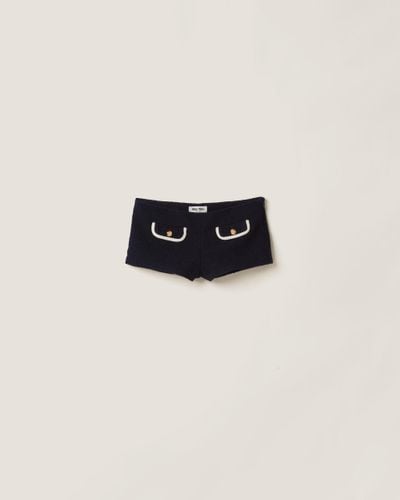 Miu Miu Tweed Shorts - Black
