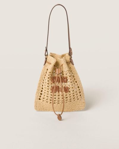 Miu Miu Woven Fabric Mini-Bag - Metallic