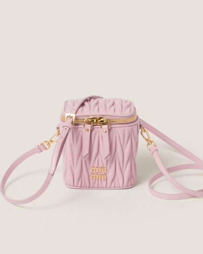 Miu Miu Matelassé Nappa Leather Micro Bag - Pink