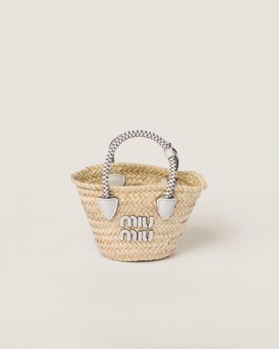 Miu Miu Woven Fabric Handbag - Metallic