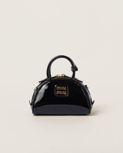 Miu Miu Patent Leather Top-Handle Bag - Black