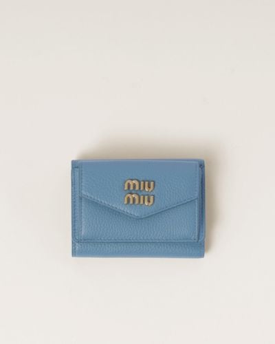 Miu Miu Small Leather Wallet - Blue