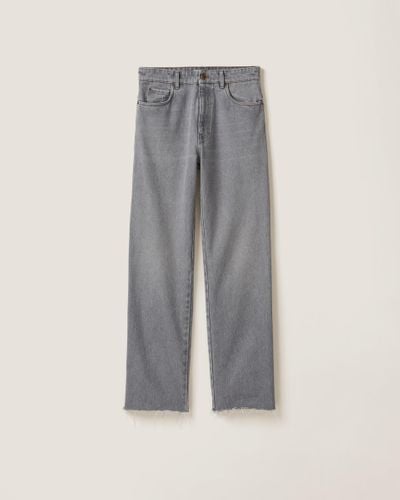 Miu Miu Denim Trousers - Grey