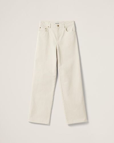Miu Miu Five-pocket Ecru Denim Jeans - Natural