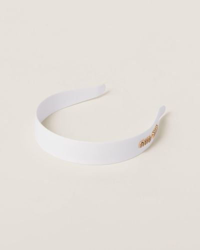Miu Miu Plexiglas Headband - White