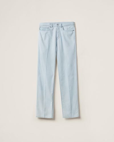 Miu Miu Five-Pocket Chambray Denim Jeans - Blue