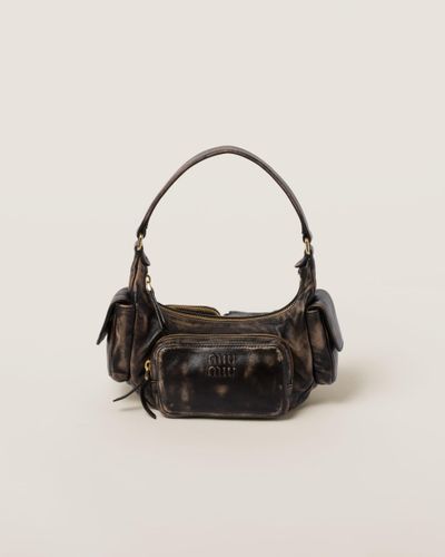Miu Miu Nappa Leather Pocket Bag - Black