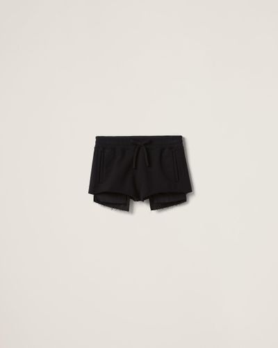 Miu Miu Cotton Shorts - Black