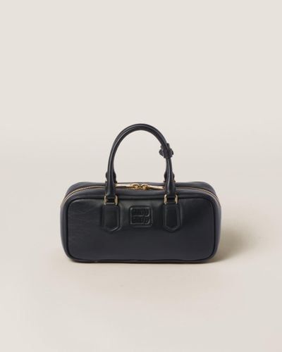 Miu Miu Arcadie Leather Bag - Black