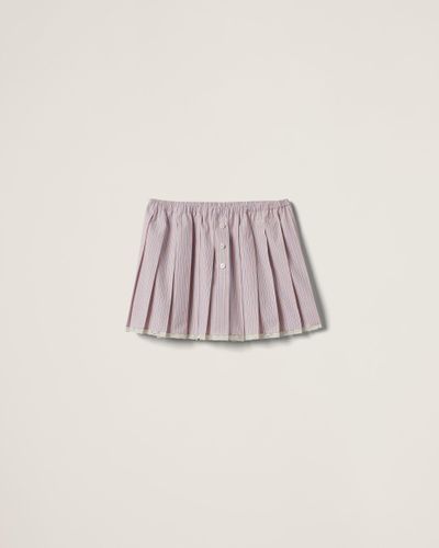 Miu Miu Cotton Miniskirt - Pink