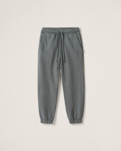Miu Miu Garment-Dyed Cotton Fleece Trousers - Grey