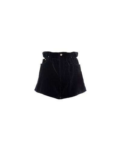 Miu Miu Velvet Shorts - Black