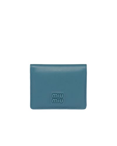 Miu Miu Small Leather Wallet - Blue