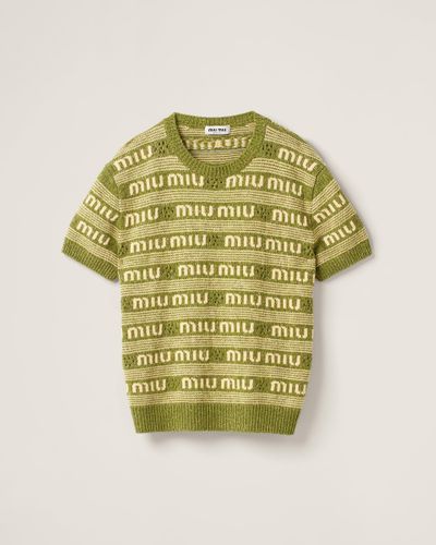 Miu Miu Wool And Cashmere Sweater - Green