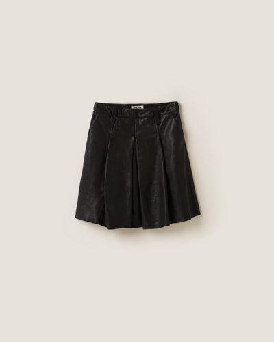 Miu Miu Nappa Leather Skirt - Black