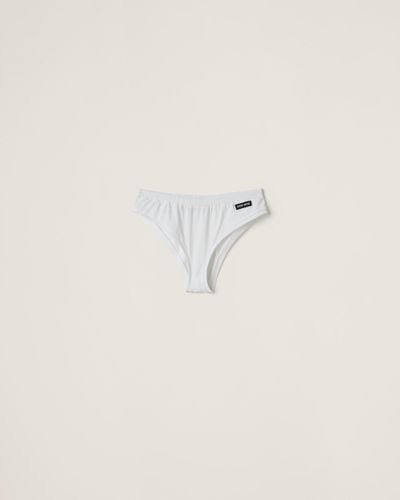 Miu Miu Jersey Panties - White