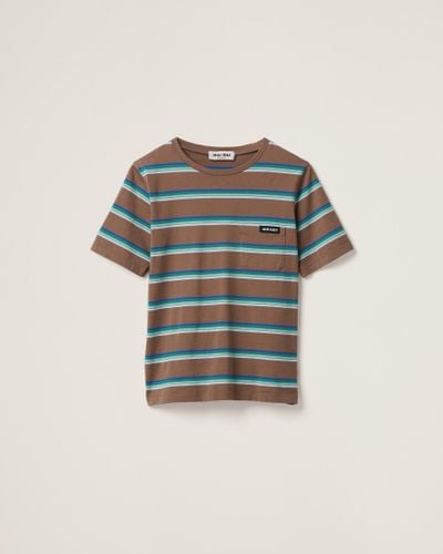 Miu Miu Jersey T-Shirt - Multicolour